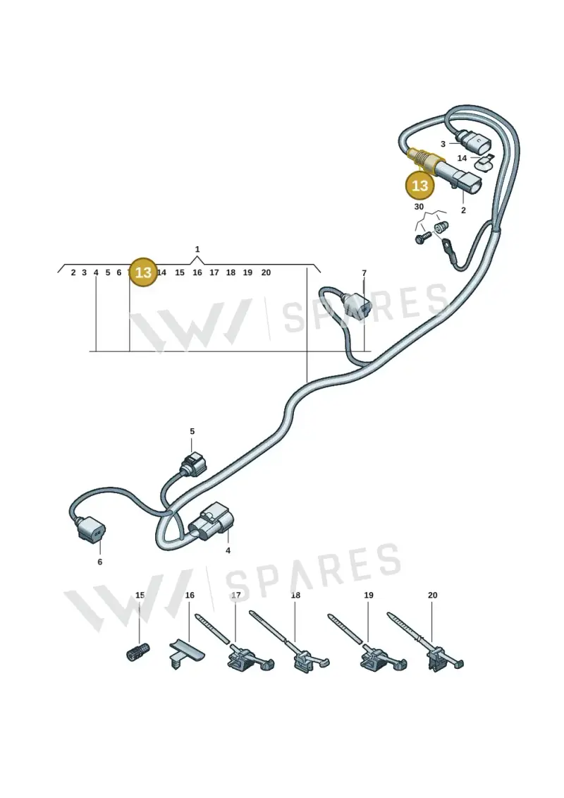 8W0906102 — Audi A5 Limousine (2024-2025) diagram 8wk972750, position 13