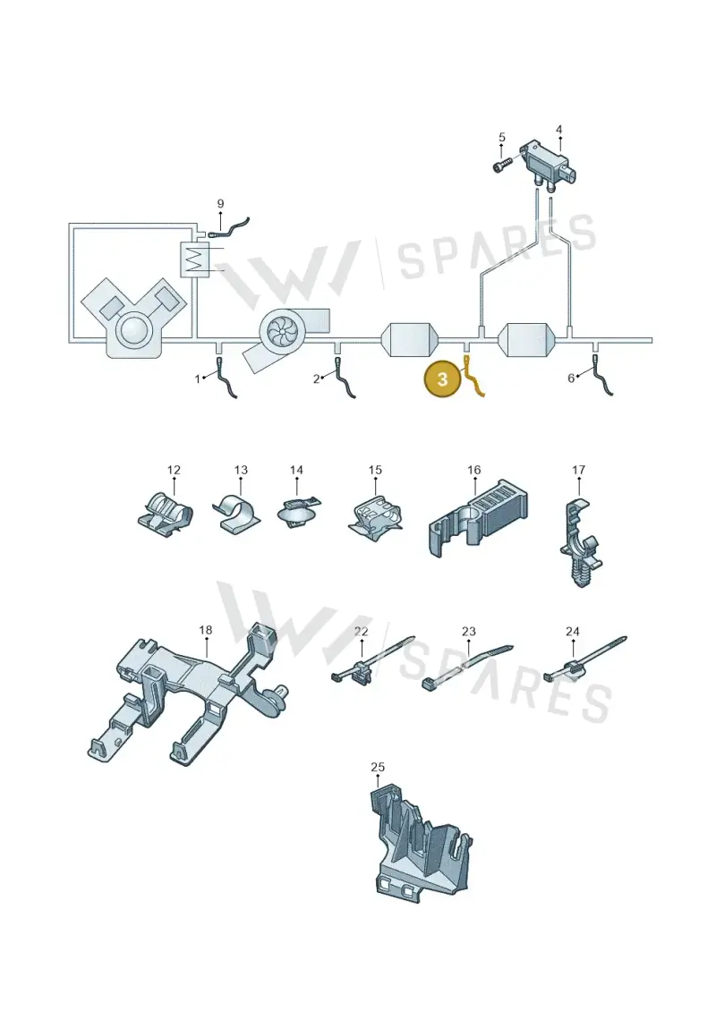 8W0906262G — Audi A5 Sportback (2016-2025) diagram 897906003, position 3
