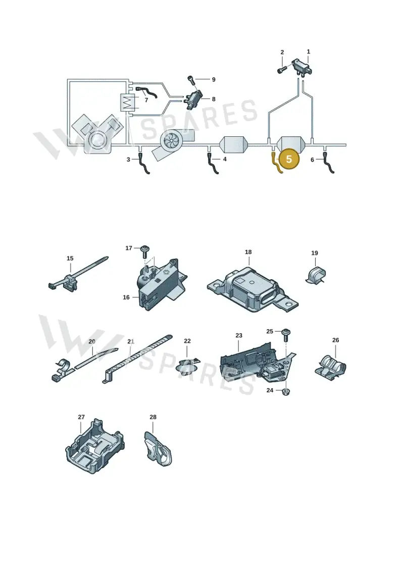 8W0906265AF — Audi A6 (2018-2025) diagram 430906011, position 5