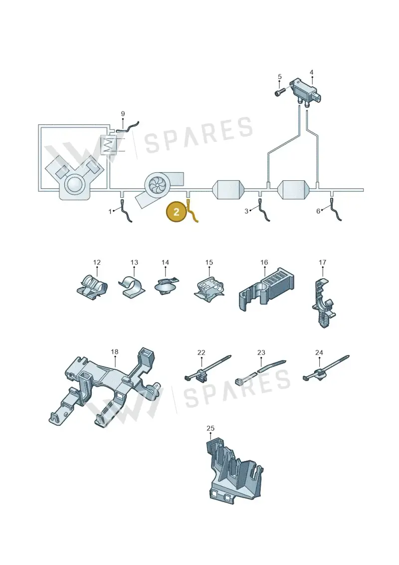 8W0906265AP — Audi A5 Sportback (2016-2025) diagram 897906003, position 2