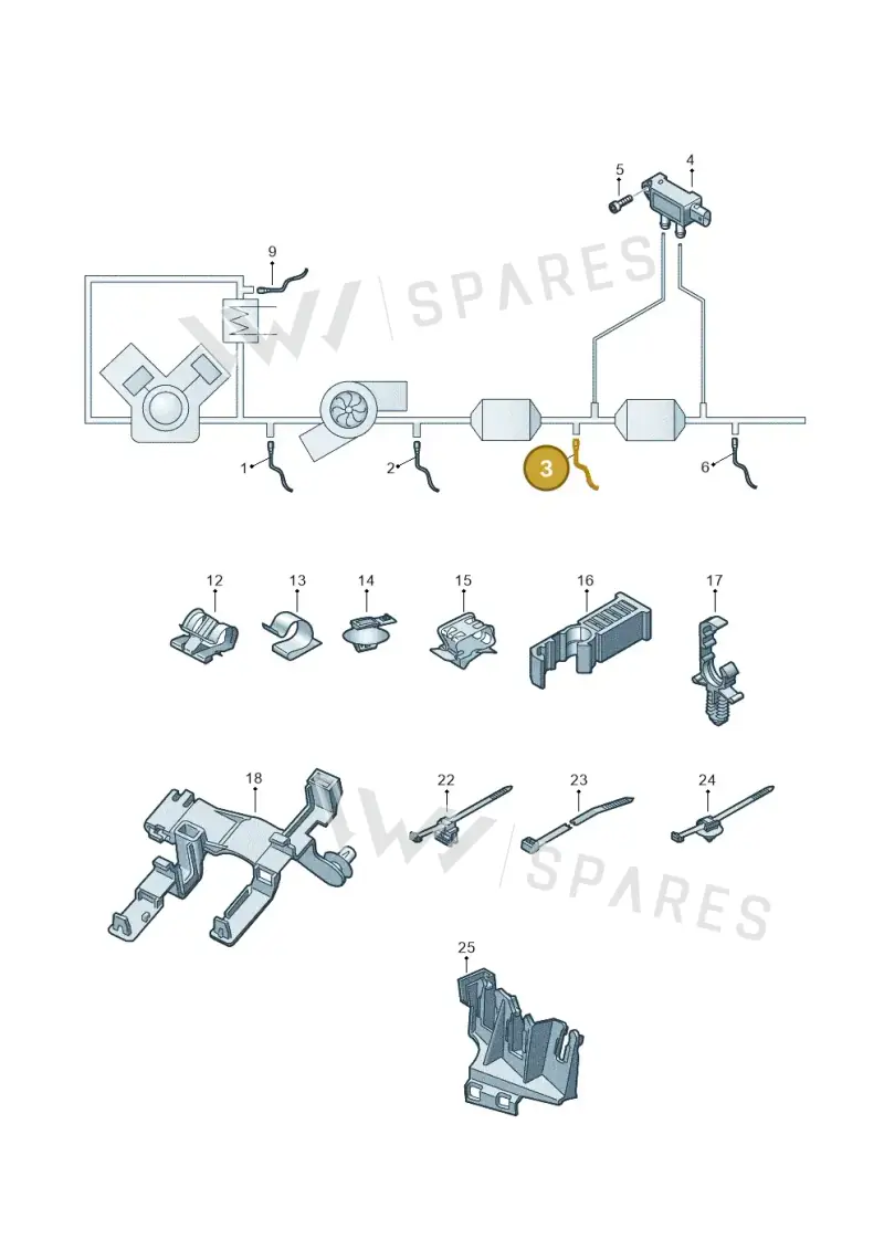 8W0906265AT — Audi A5 Sportback (2016-2025) diagram 897906003, position 3