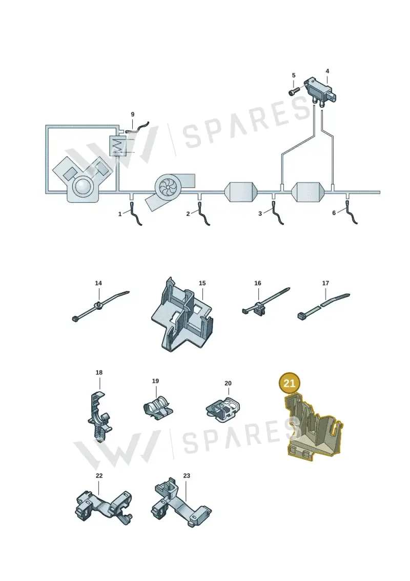 8W0906287 — Audi A6 (2018-2025) diagram 435906003, position 21