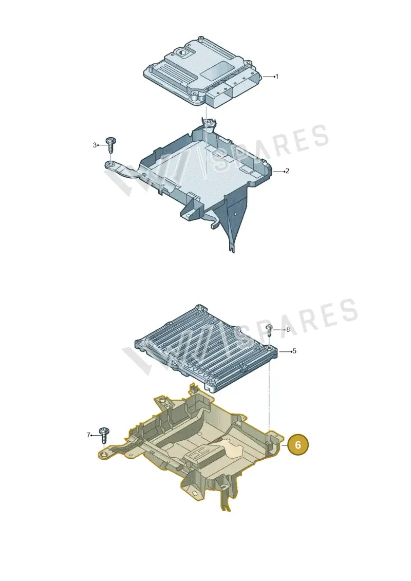 8W0907648B — Audi A5 Sportback (2016-2025) diagram 849906050, position 6