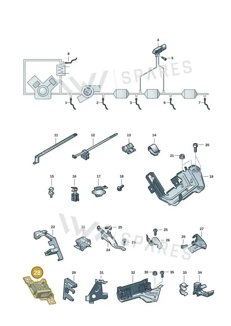 8W0907704 — Audi A6 2.0 (2018-) diagram 430906008, position 28