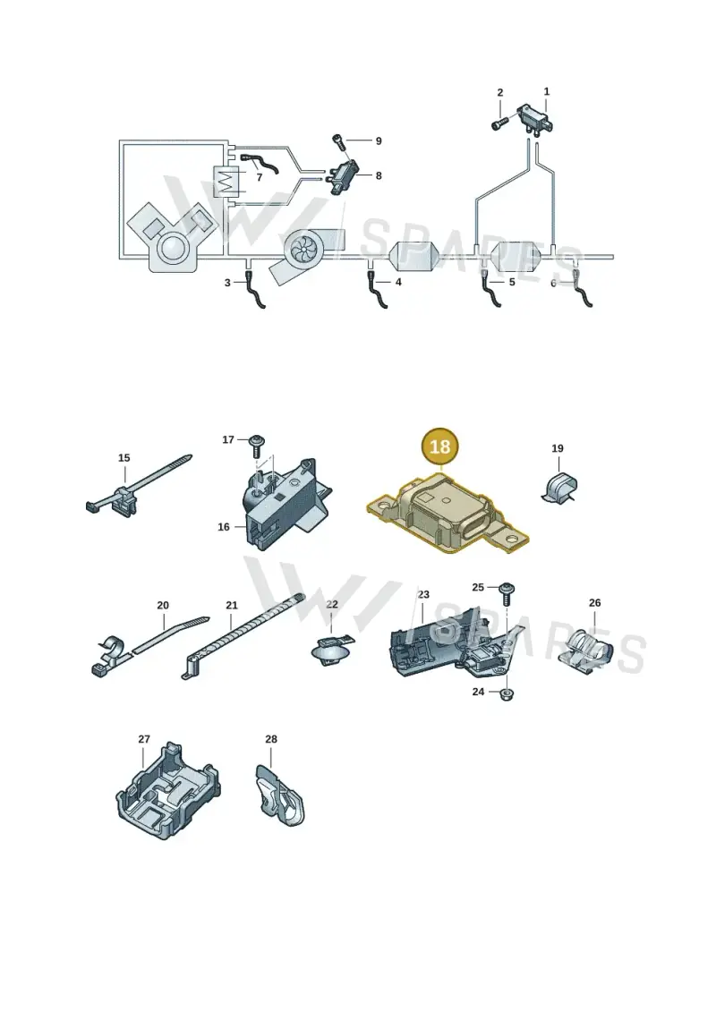 8W0907704 — Audi A6 2.0 (2018-) diagram 430906011, position 18