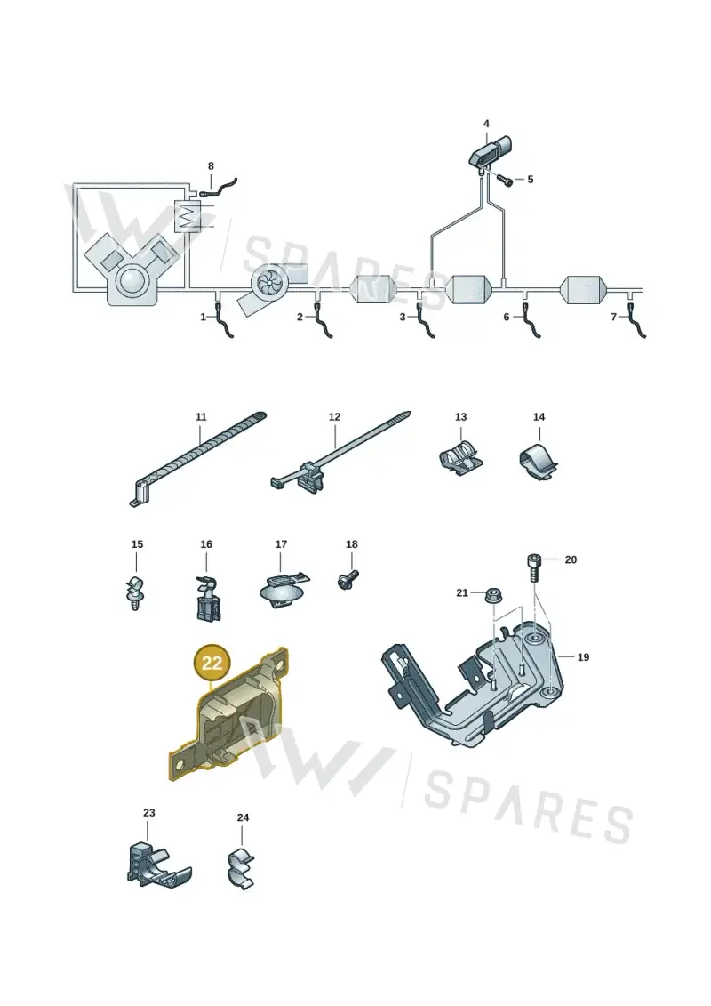 8W0907704 — Audi A7 Sportback (2018-) diagram 435906008, position 22