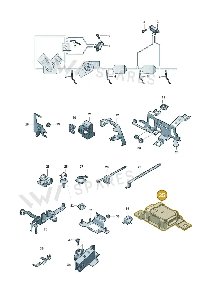 8W0907704 — Audi Q5 (2016-2020) diagram 896906008, position 35