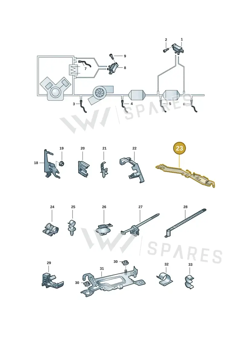 8W0907704 — Audi A5 Sportback (2016-2020) diagram 897906008, position 23
