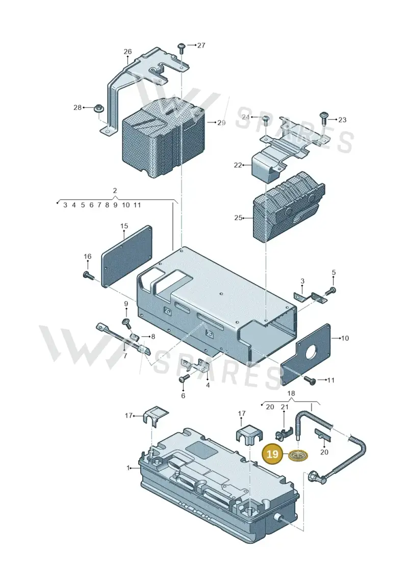 8W0915143A — Audi A5 Sportback (2016-2020) diagram 849915015, position 19