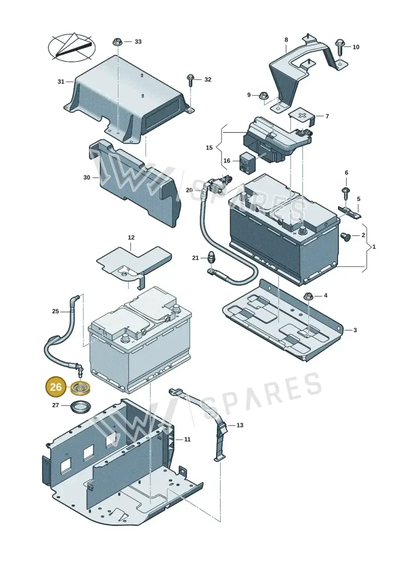 8W0915143A — Audi A5 Limo 2.0 (2024-) diagram 8wh915000, position 26