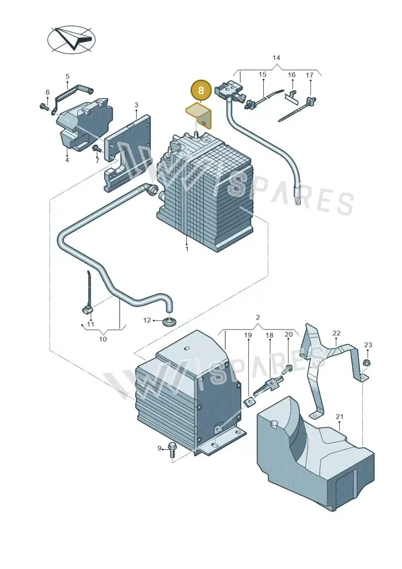 8W0915455 — Audi A5 Sportback (2016-2025) diagram 849915100, position 8