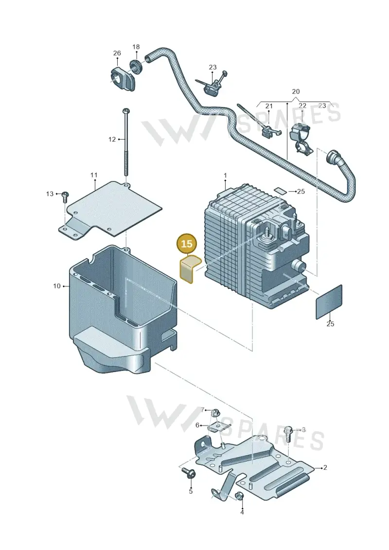 8W0915455 — Audi A6 (2018-2025) diagram 435915100, position 15