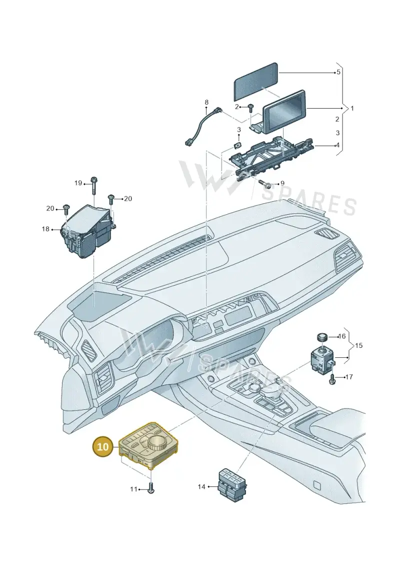 8W0919614S — Audi Q5 (2016-2025) diagram 896919000, position 10