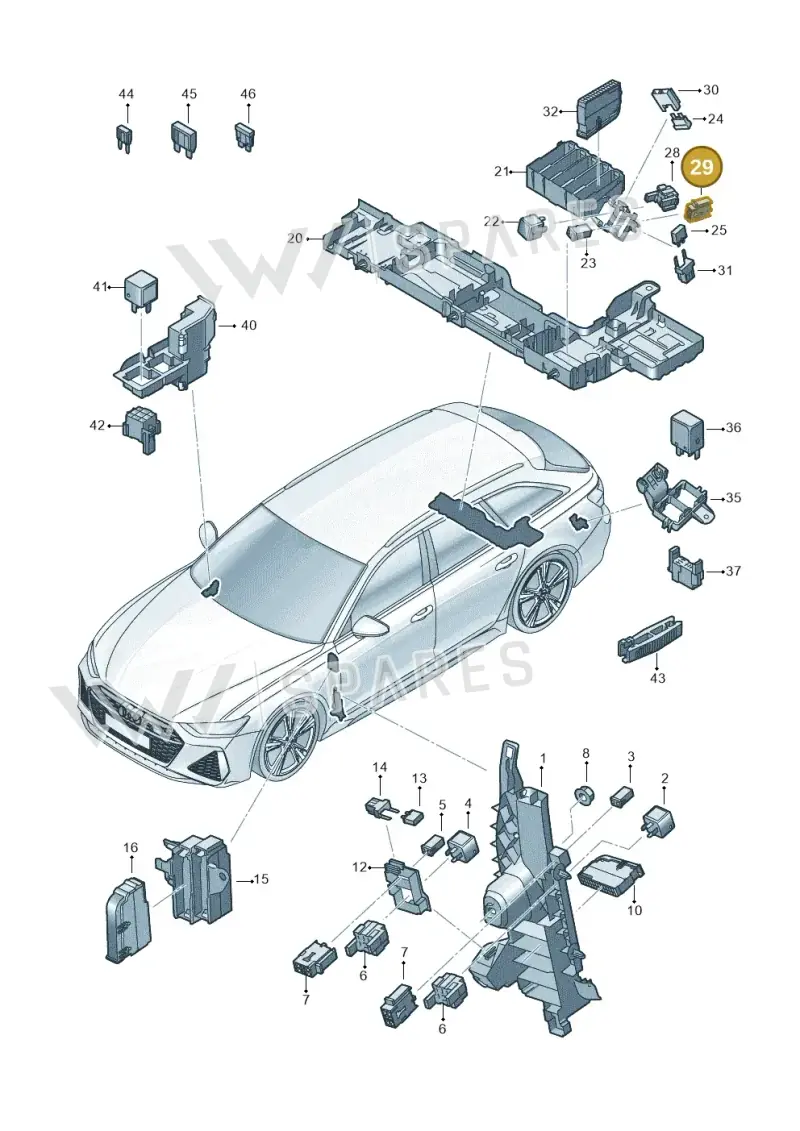 8W0937530 — Audi RS6 Avant (2019-) diagram 537937000, position 29