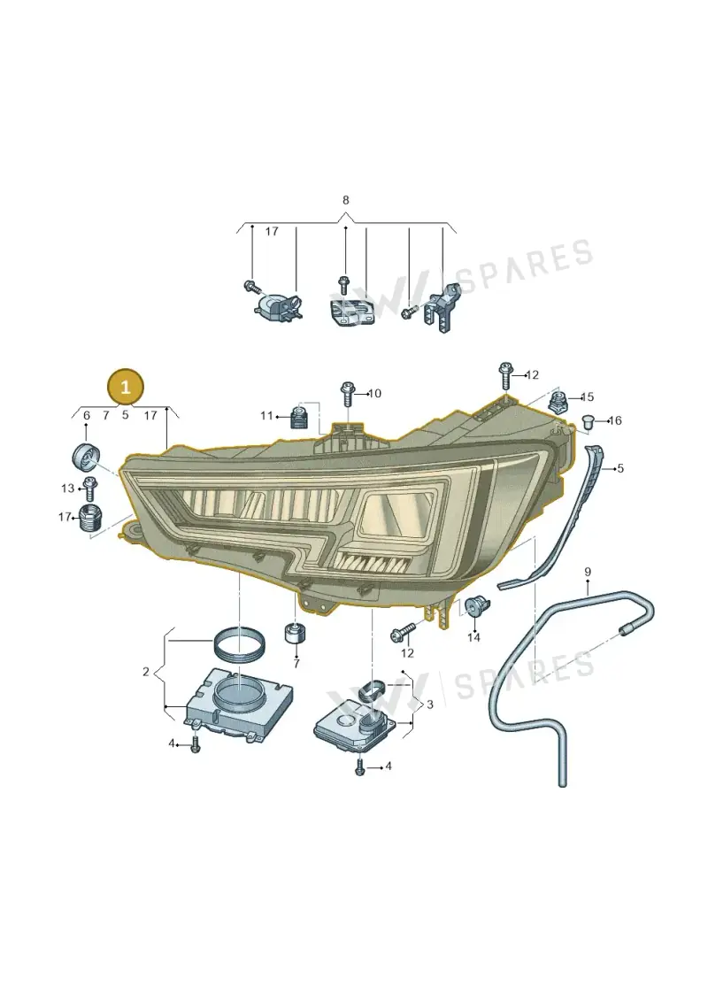 8W0941774 — Audi RS4 Avant (2017-2025) diagram 849941050, position 1