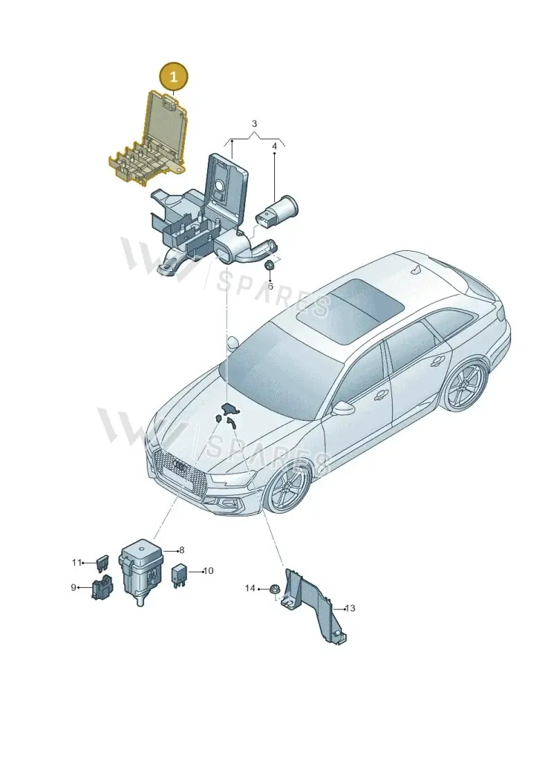8W0941824AP — Audi RS4 Avant (2017-) diagram 438937200, position 1