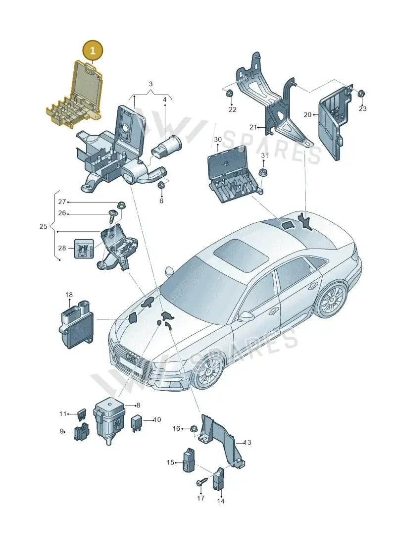 8W0941824AP — Audi A4 2.0 (2015-2019) diagram 849937200, position 1