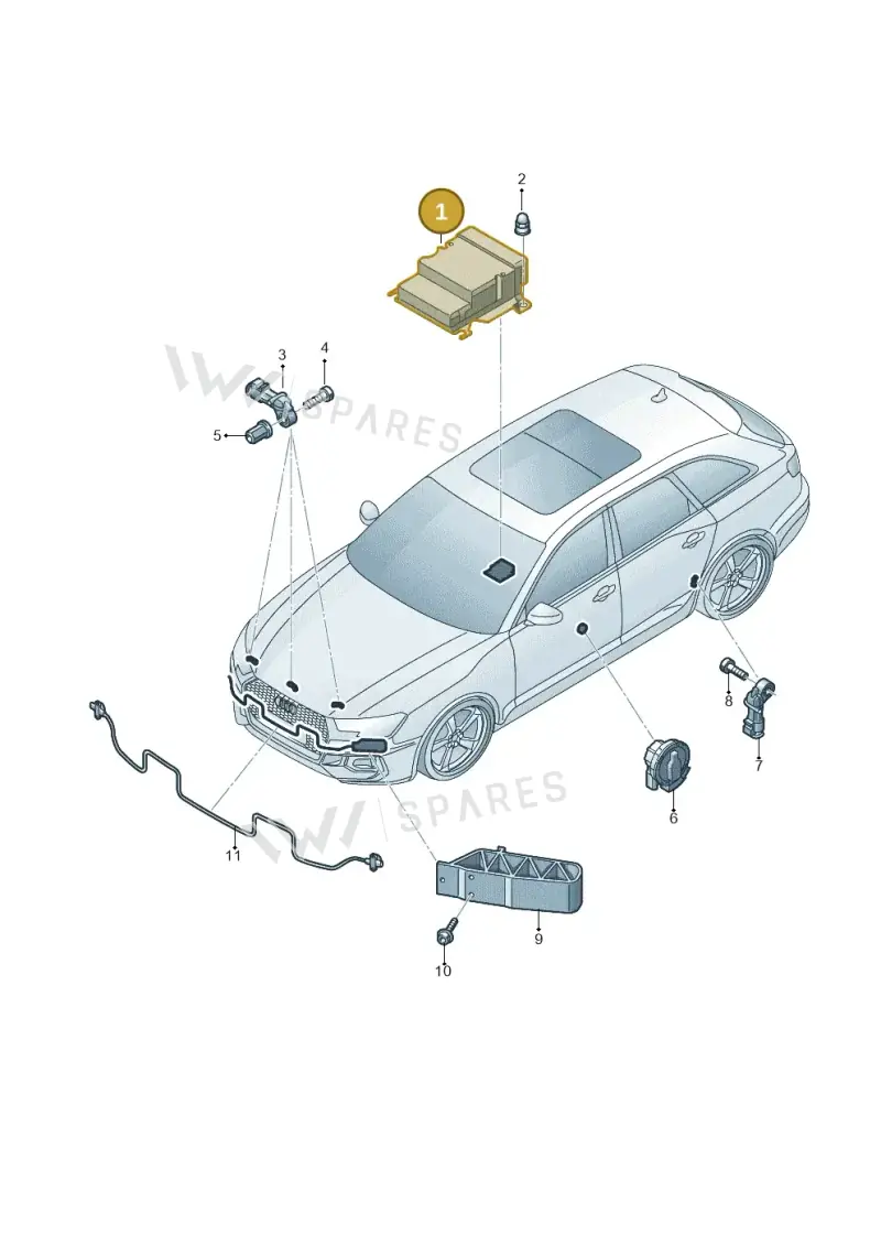 8W0959655AD — Audi RS4 Avant (2017-2025) diagram 438959300, position 1