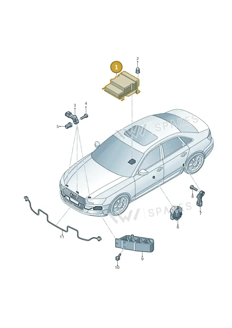 8W0959655AE — Audi A4 (2015-2025) diagram 849959300, position 1