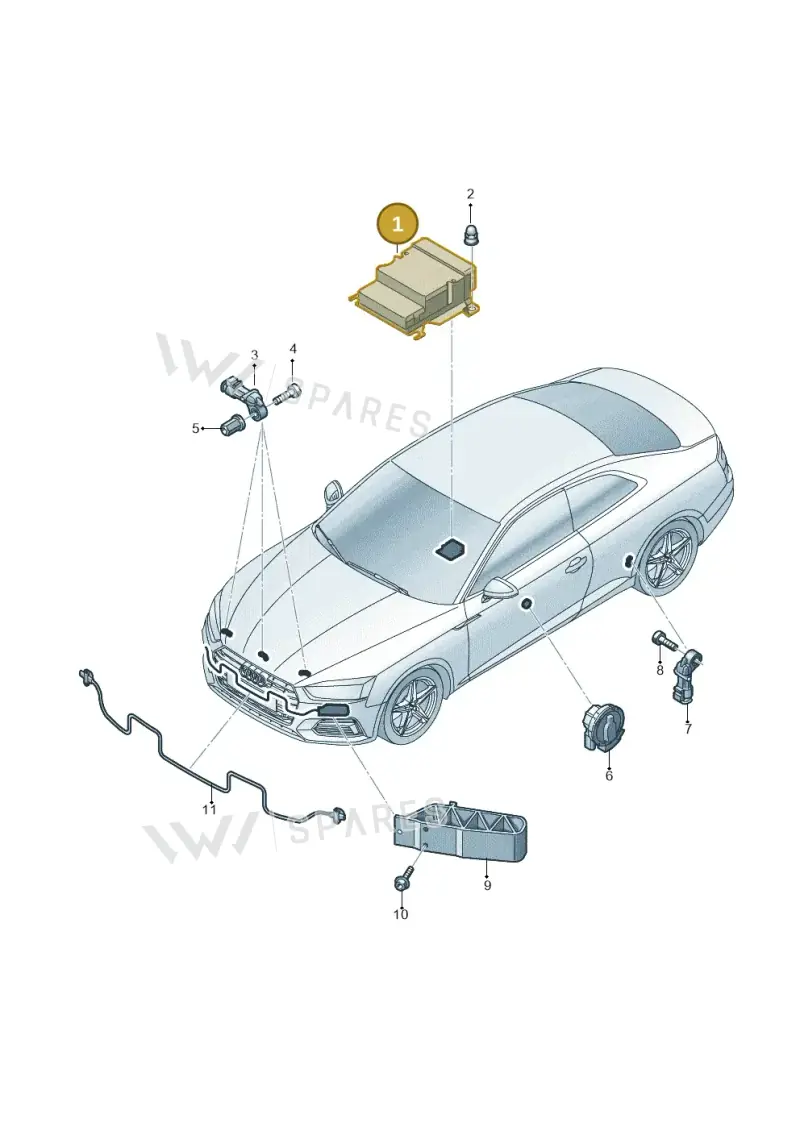 8W0959655AL — Audi A5 Sportback (2016-2025) diagram 897959300, position 1