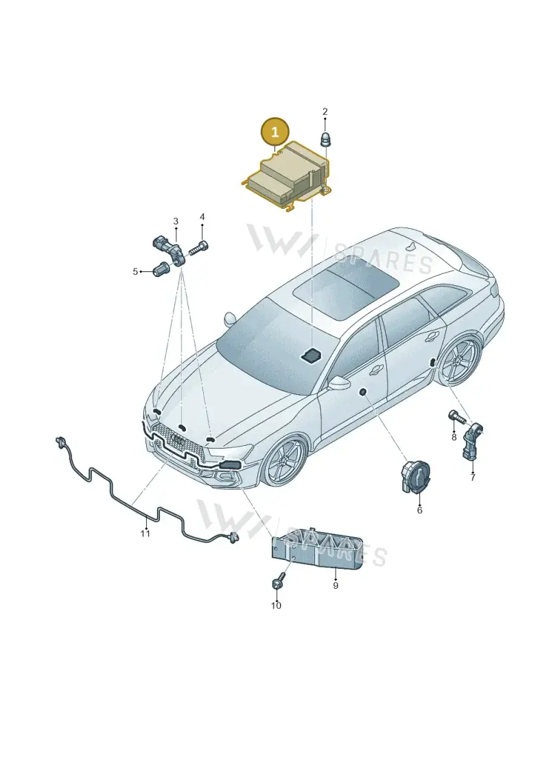 8W0959655AL — Audi RS4 Avant (2017-2025) diagram 438959300, position 1