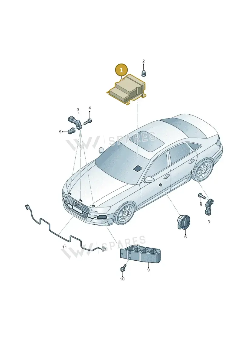 8W0959655F — Audi A4 (2015-2025) diagram 849959300, position 1