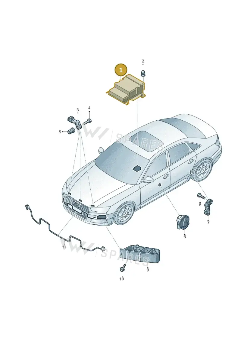 8W0959655H — Audi A4 (2015-2025) diagram 849959300, position 1