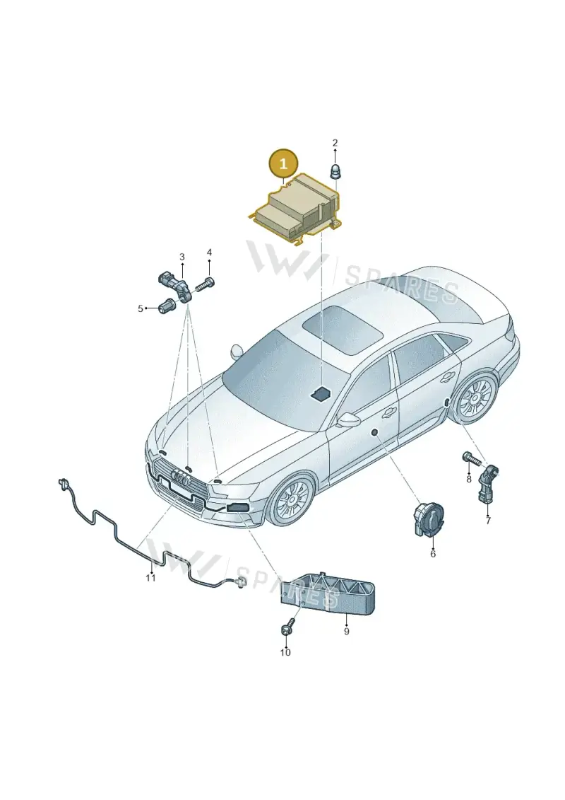 8W0959655P — Audi A4 (2015-2025) diagram 849959300, position 1