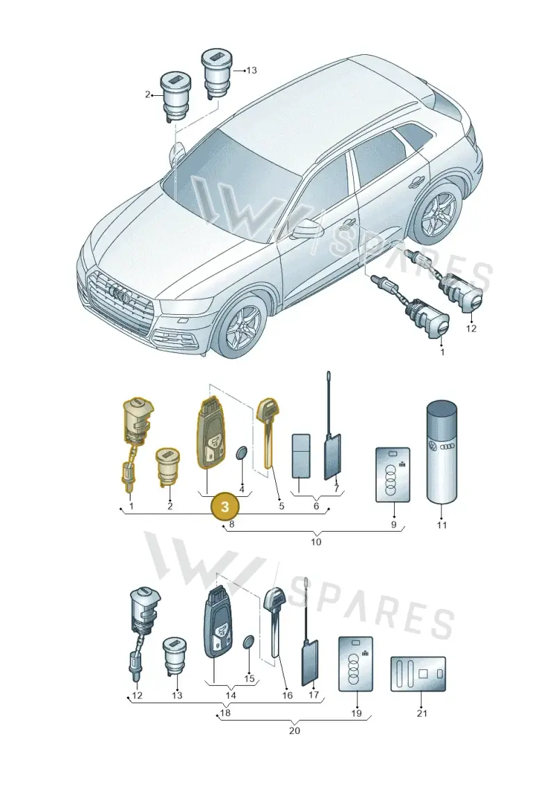 8W0959754EQTKE — Audi Q5 (2016-2025) diagram 896837012, position 3