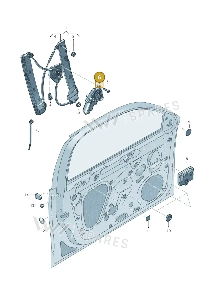 8W0959802 — Audi A1 sportback 1.0 (2018-) diagram 592837060, position 6