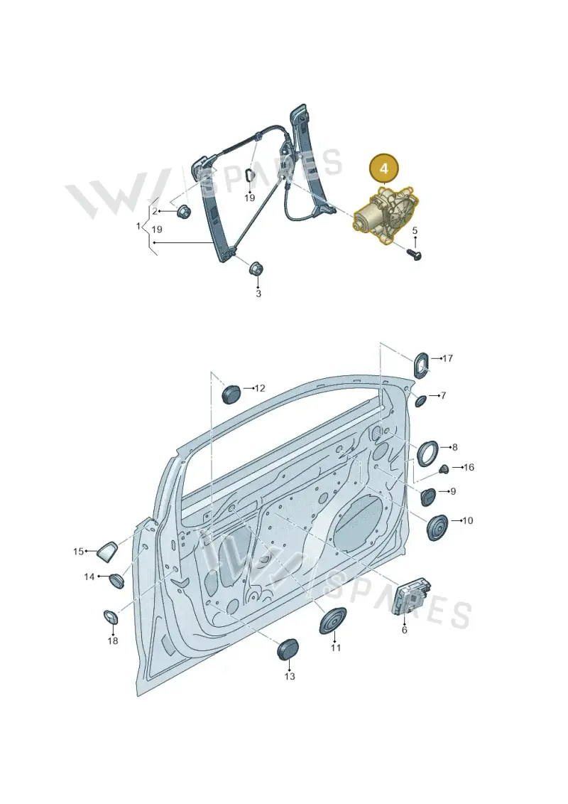 8W0959802 — Audi RS4 Avant (2017-) diagram 849837600, position 4