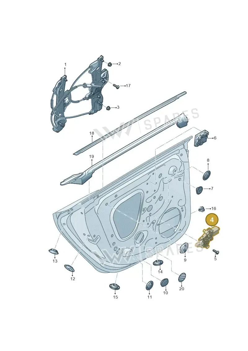 8W0959802 — Audi RS5 Sportback (2017-) diagram 897839600, position 4