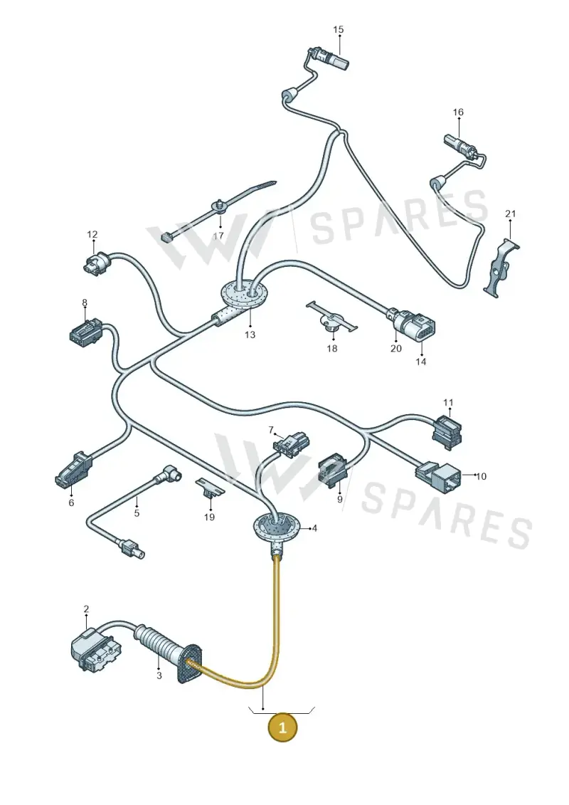 8W0971029DA — Audi A4 (2015-2025) diagram 849972330, position 1