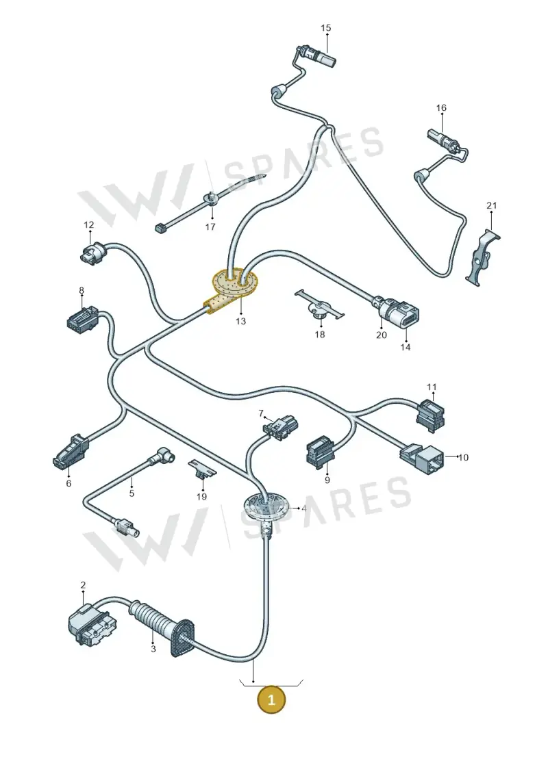 8W0971030BL — Audi RS4 Avant (2017-2025) diagram 849972350, position 1