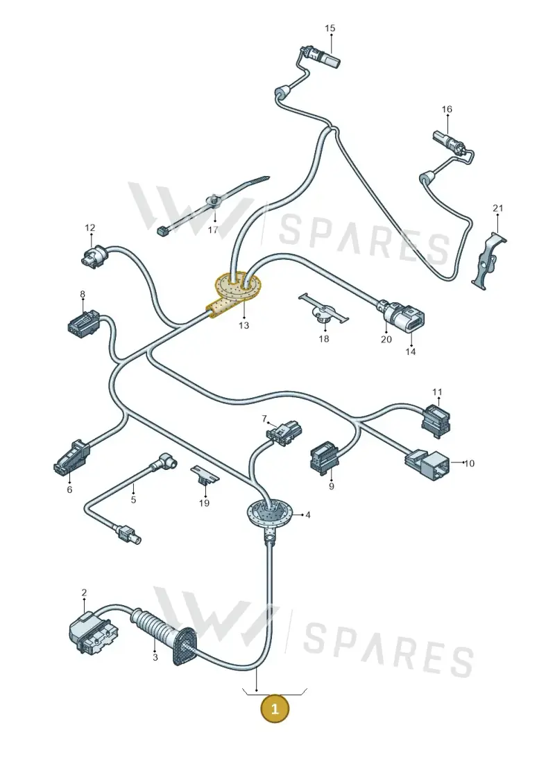 8W0971030CG — Audi RS4 Avant (2017-2025) diagram 849972350, position 1