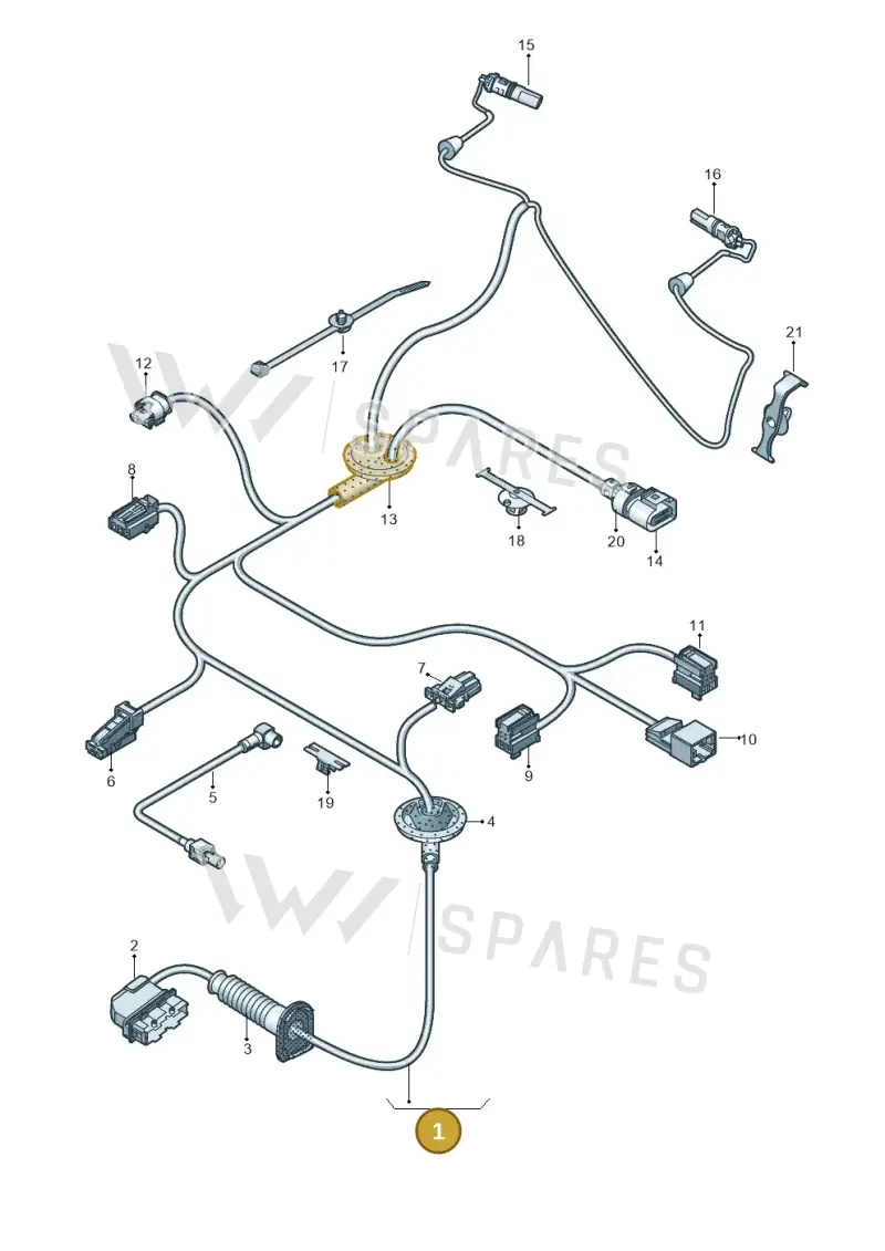 8W0971030CH — Audi RS4 Avant (2017-2025) diagram 849972350, position 1