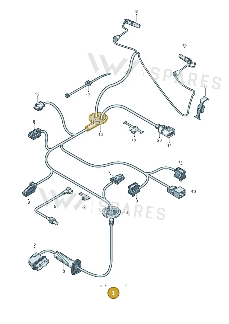 8W0971030DA — Audi RS4 Avant (2017-2025) diagram 849972350, position 1