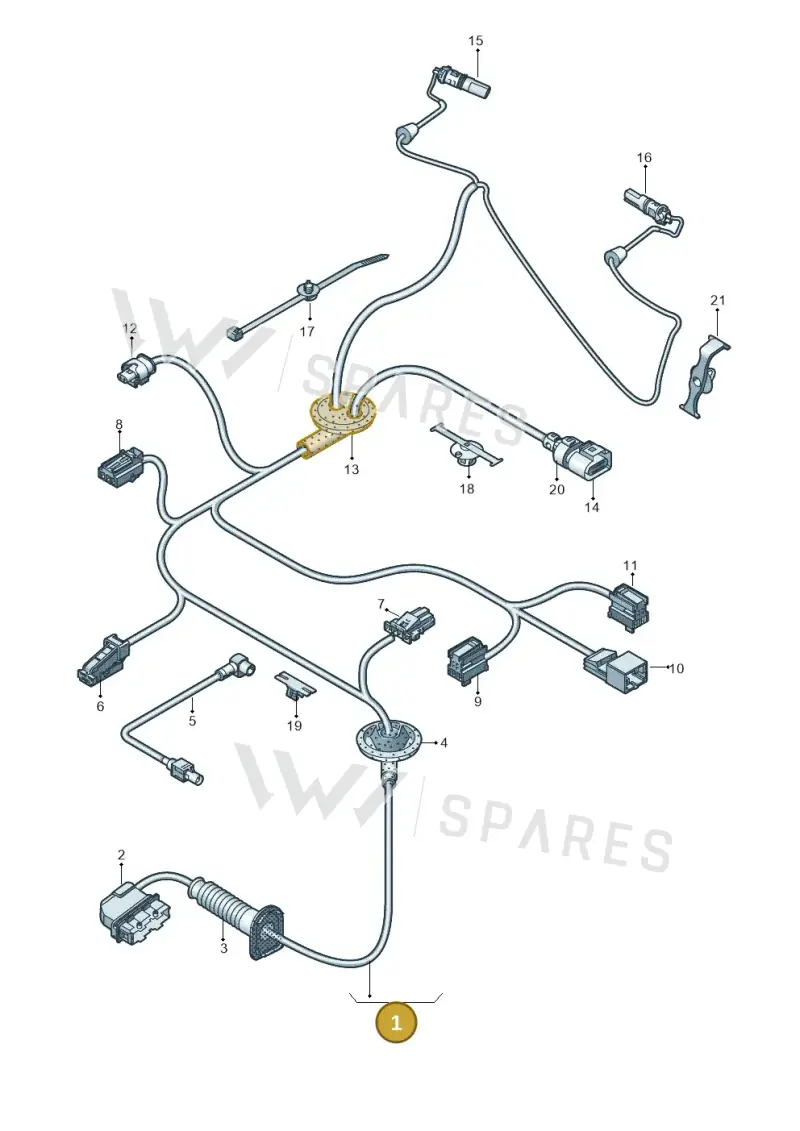8W0971030DB — Audi RS4 Avant (2017-2025) diagram 849972350, position 1