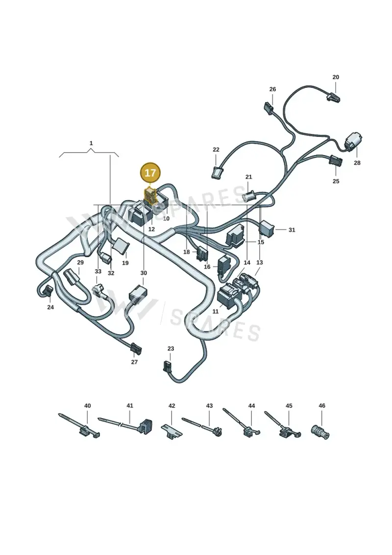8W0971636B — Audi A5 Limousine (2024-2025) diagram 8wk972900, position 17