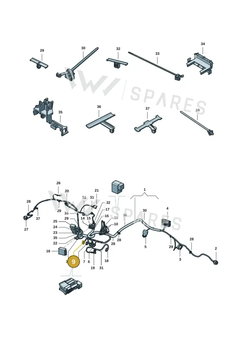 8W0971636E — Volkswagen Amarok (2022-) diagram 2ha971080, position 9