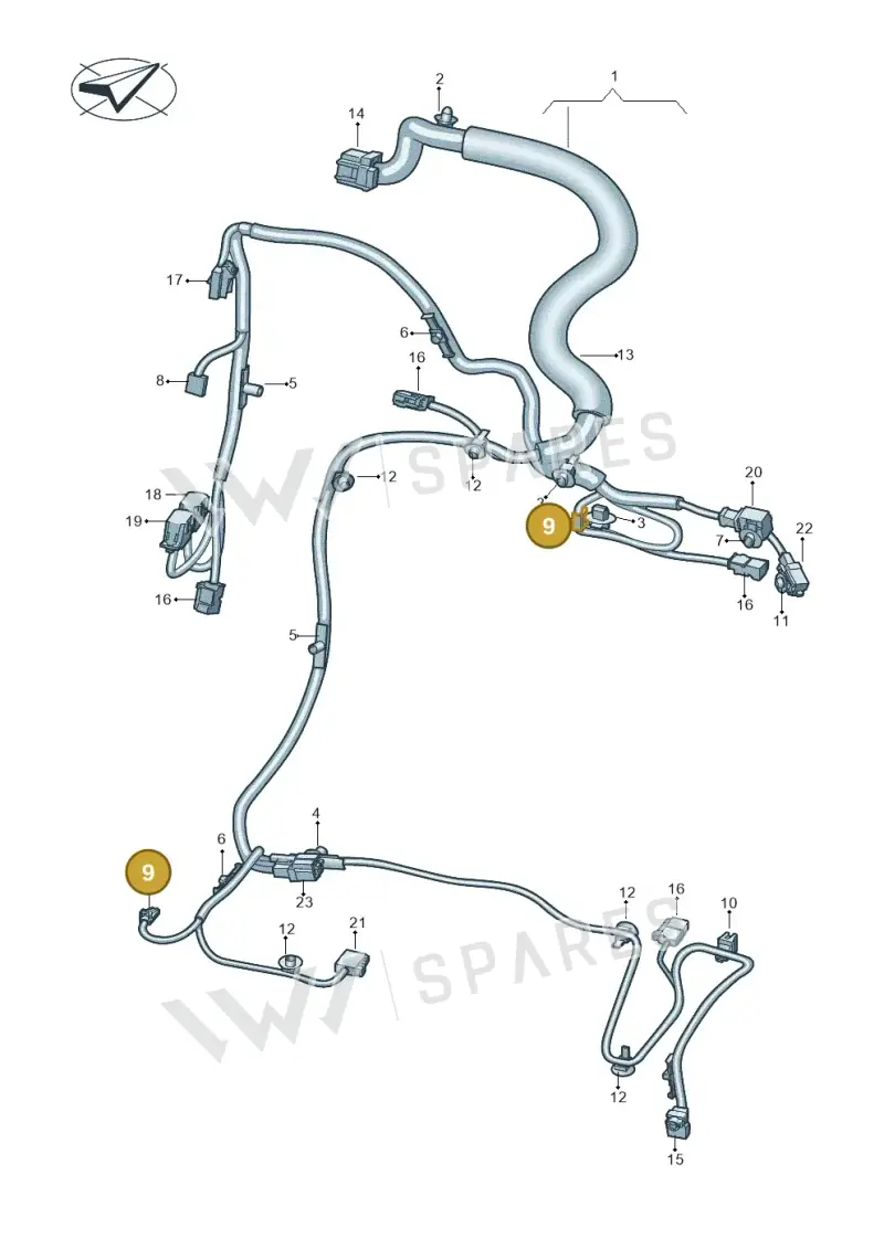 8W0971832A — SEAT CUPRA Born (2021-) diagram 10a972027, position 9