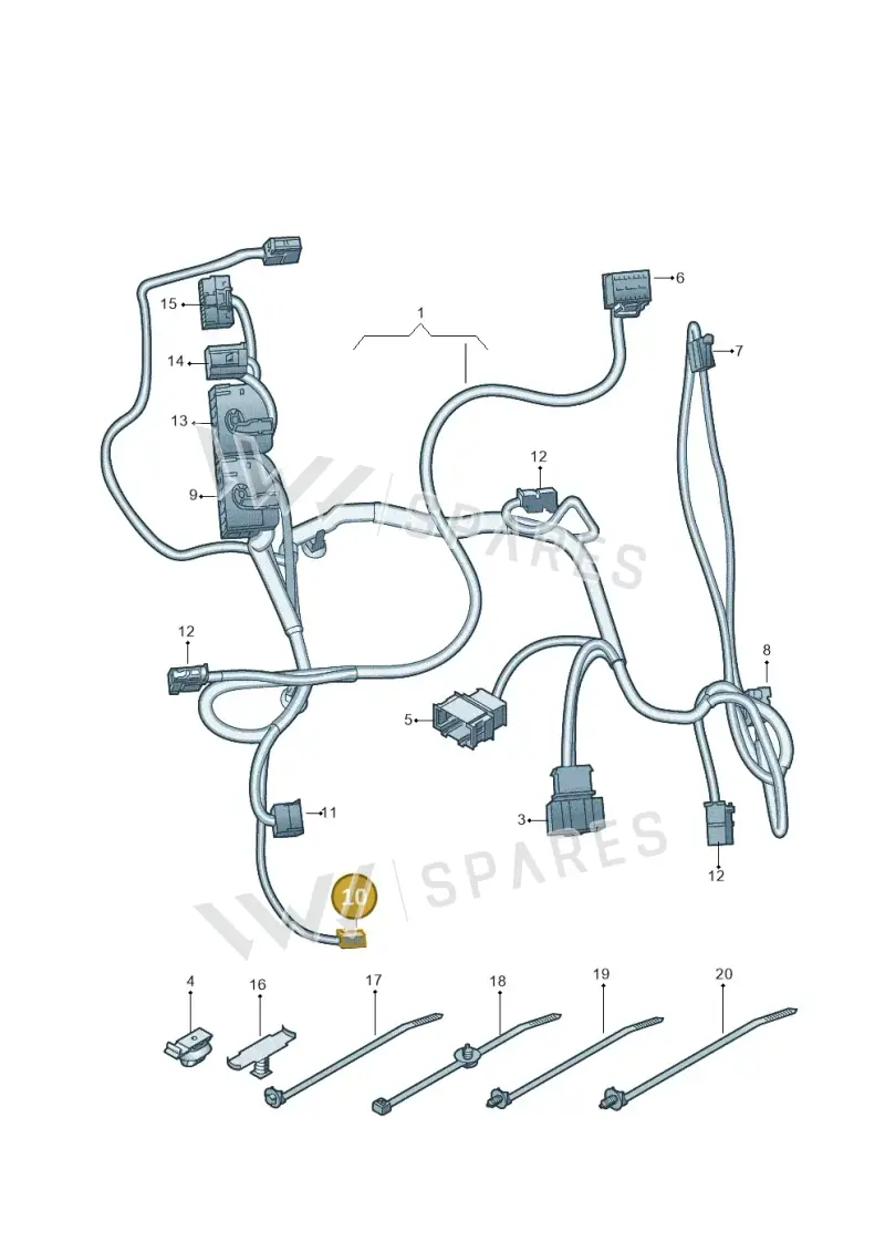 8W0971832A — Audi Q4 Sportback (2021-2025) diagram 435882100, position 10