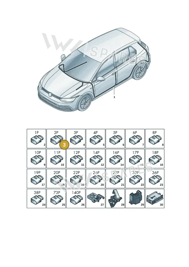 8W0971832A — SEAT CUPRA Formentor (2020-) diagram 5h0971090, position 3