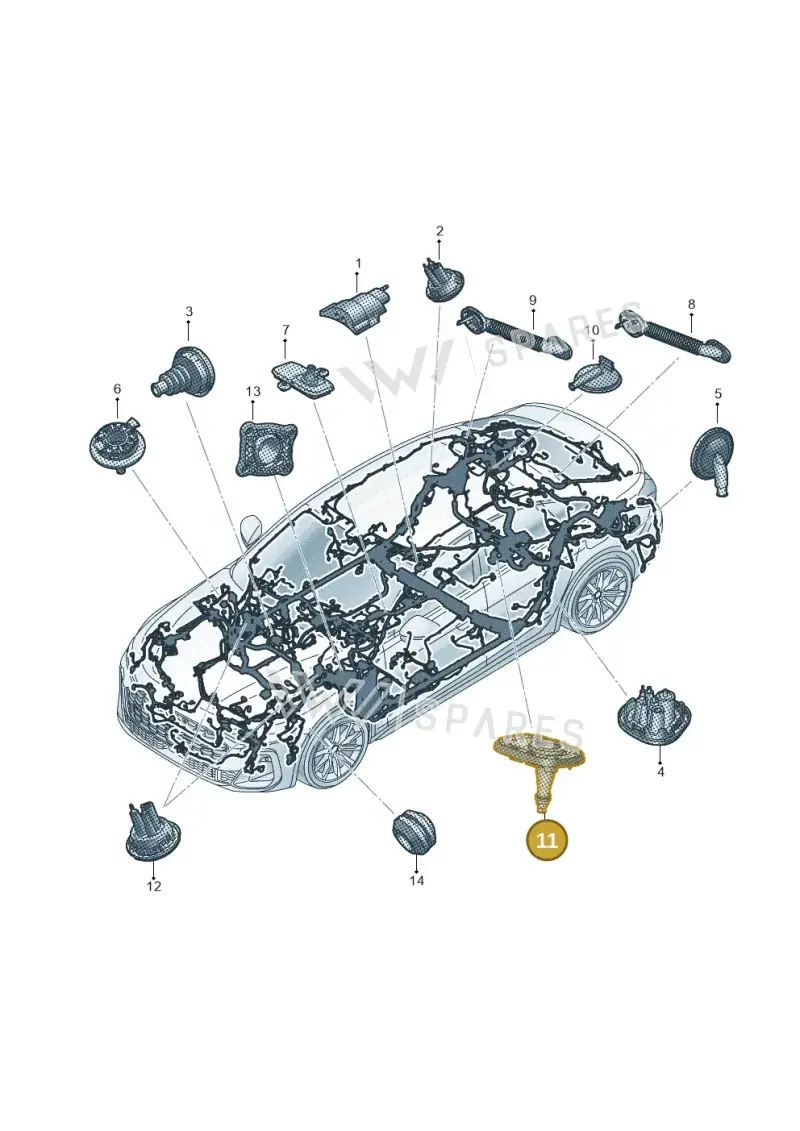 8W0971871D — Audi A5 Limousine (2024-2025) diagram 8wh971815, position 11
