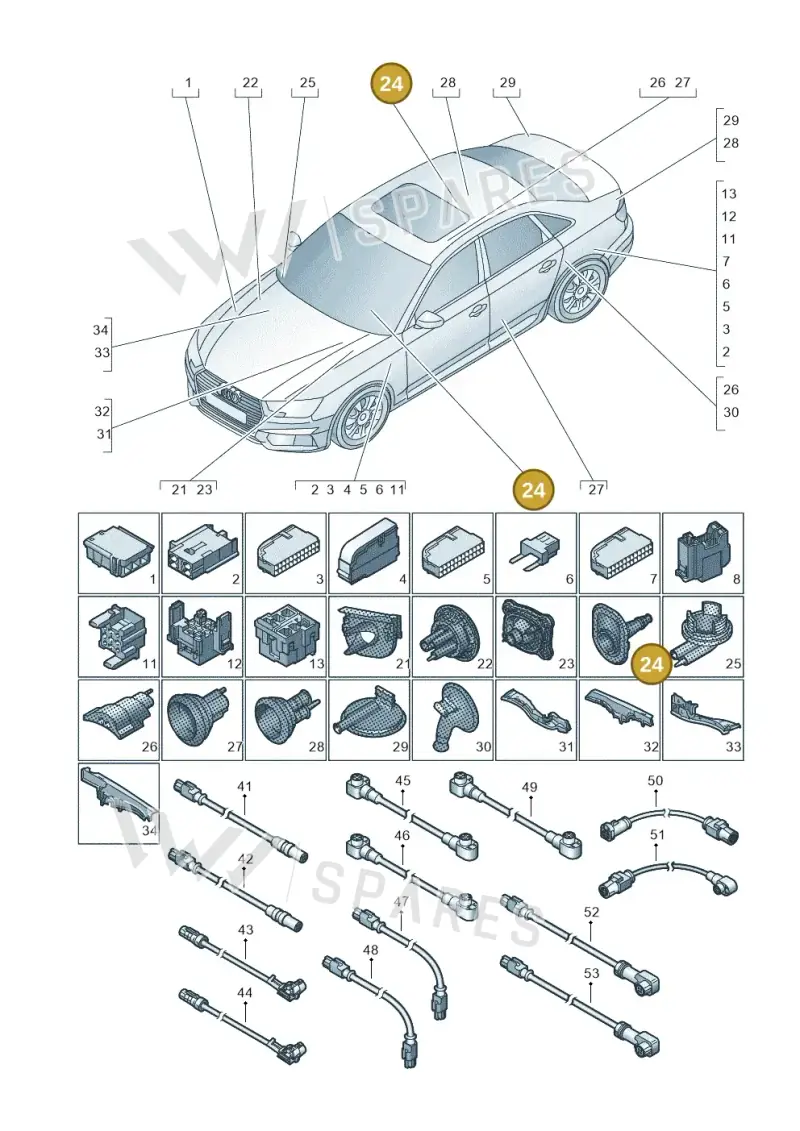8W0971908 — Audi A4 2.0 (2015-2019) diagram 849971780, position 24