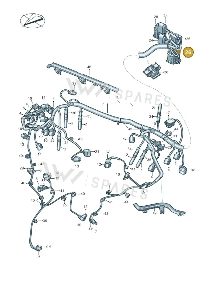8W0973056C — Volkswagen Amarok (2022-) diagram 894971140, position 26