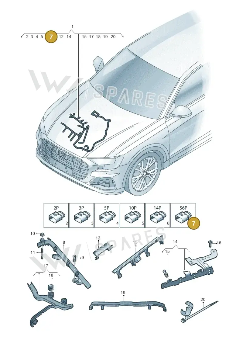 8W0973056D — Audi Q8 (2018-2025) diagram 429971510, position 7