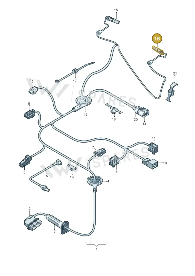 8W0973732B — Audi RS4 Avant (2017-2025) diagram 849972350, position 16