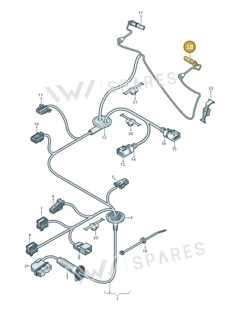 8W0973732B — Audi RS4 Avant (2017-2025) diagram 849972370, position 18