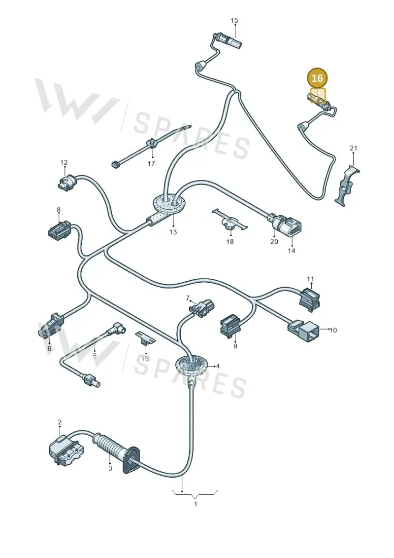 8W0973732B — Audi RS4 Avant (2017-2025) diagram 849972330, position 16